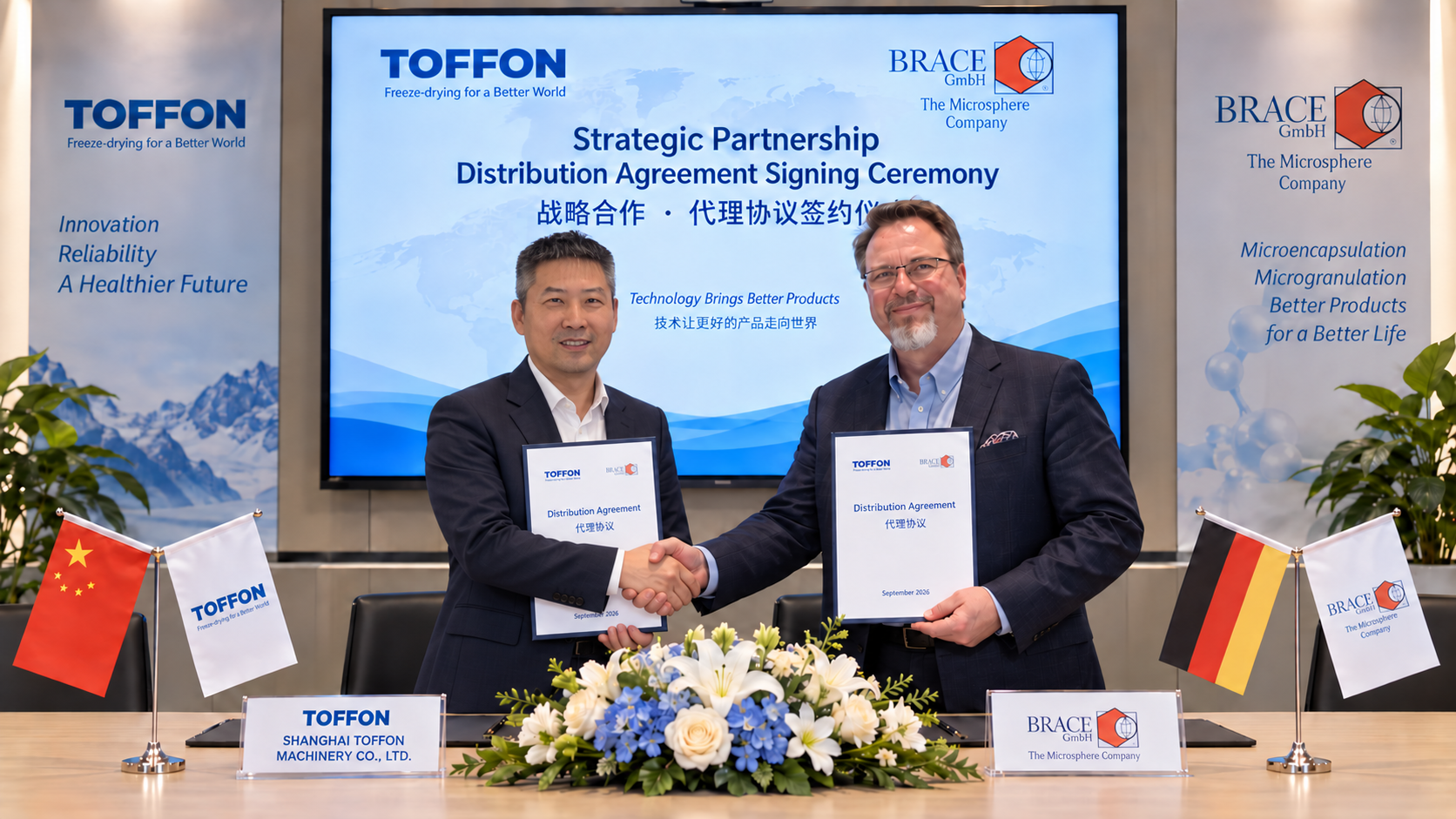 Signing ceremony Shanghai Toffon and BRACE